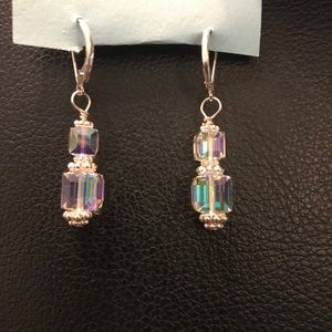Swarozski Crystal Earrings 925 silver clasp